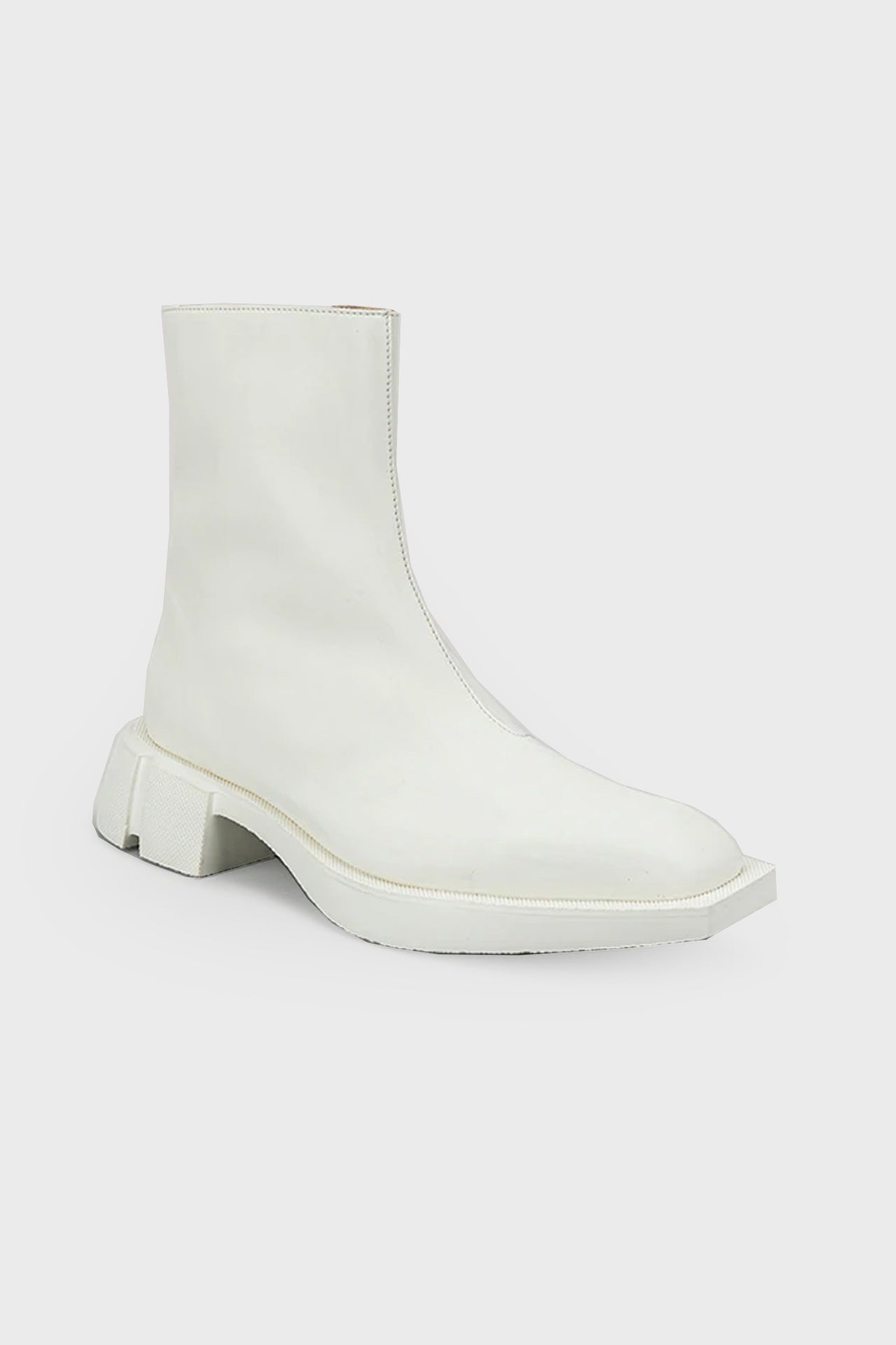 pure white chelsea boots